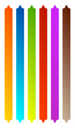 banner button bar shapes with blank empty space vector image