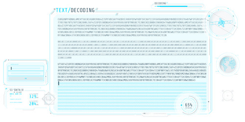 design of a software interface for text decoding vector image