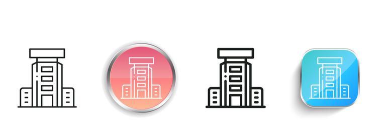 mall icon thin linear regular and button style vector image