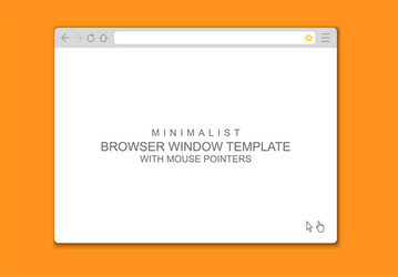 abstract flat design web browser window template vector image