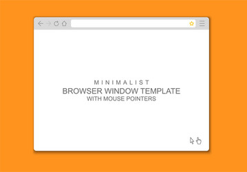Abstract flat design web browser window template vector