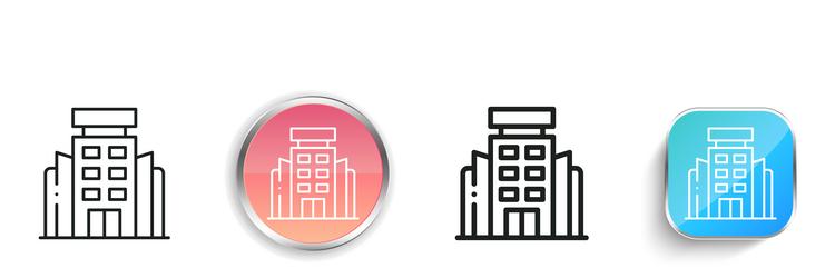 mall icon thin linear regular and button style vector image