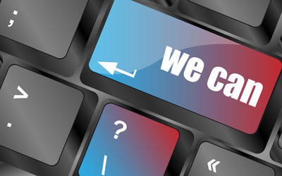 We can button on computer keyboard key vector