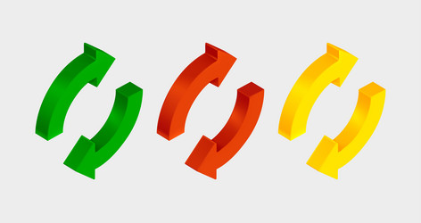 two arrow in the circle update upgrade refresh vector image