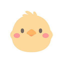 chick cute animal face design for kids vector