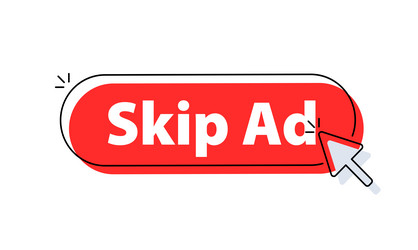 printskip ad button do not show ads skip vector image