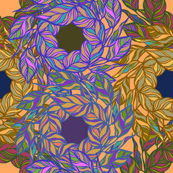 seamless pattern with abstract feather vector image