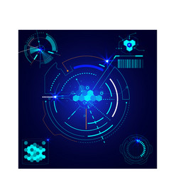 Abstract futuristic hud user interface background vector