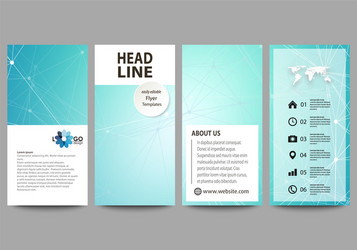 flyers set modern banners business templates vector