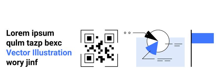 qr code geometric shapes abstract text vector image