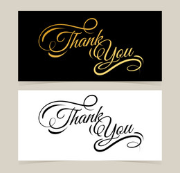 Thank you card vector