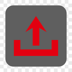 upload rounded square button vector image