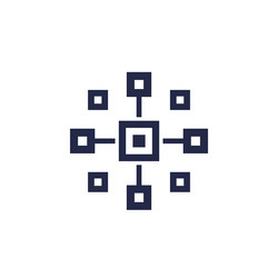 cluster icon on white complicated array vector image