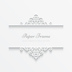 Paper banner set white Royalty Free Vector Image