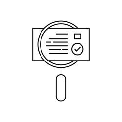 Quality control or assessment thin line icon vector