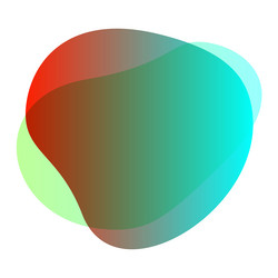 green red blob shape free from for background vector image