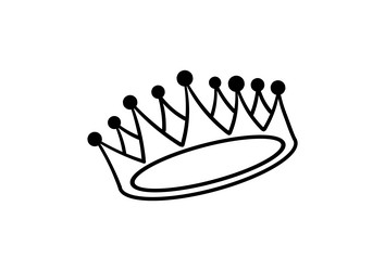 Hand drawn crown Royalty Free Vector Image - VectorStock