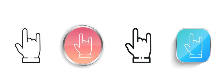 maloik icon thin linear regular and button style vector image