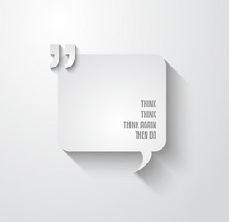 quotation mark frame with flat style and space vector image