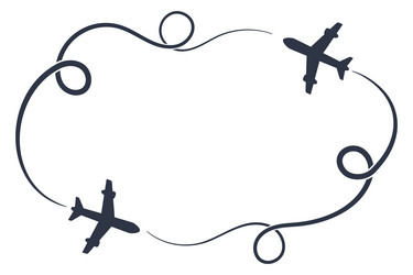 two planes draw a loop in the sky vector image