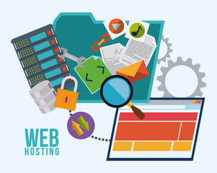 Web Hosting Technology Concepts vector image