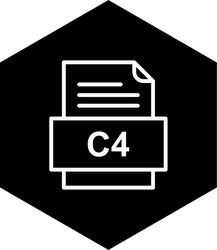 c4 file document icon vector image