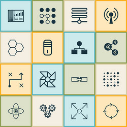 learning icons set collection of variable vector