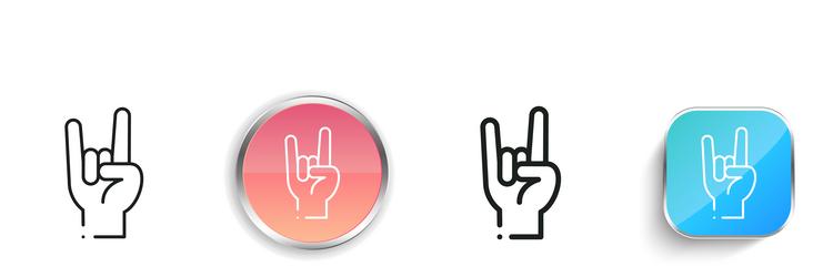 maloik icon thin linear regular and button style vector image