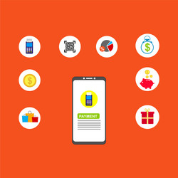 concept online and mobile payments for web page vector image