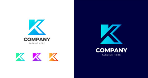 Initial k letter logo design template Royalty Free Vector