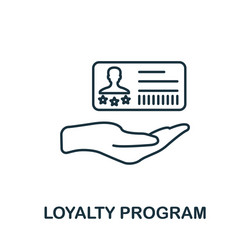 Loyalty program icon line style element from vector