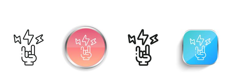 maloik icon thin linear regular and button style vector image