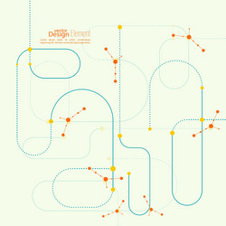 abstract background with curved lines dotted vector image