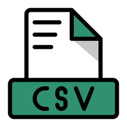 csv file icon colorful style design document vector
