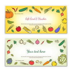 Fruits and vegetables cute banner background Vector Image