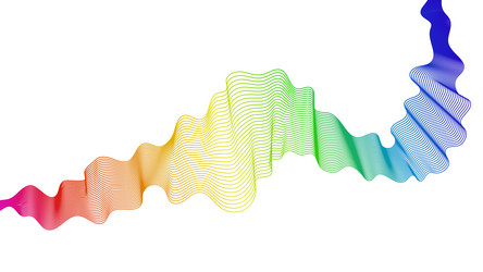 Abstract backdrop with wave gradient lines vector