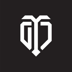 Dc initial monogram logo circle rounded Royalty Free Vector