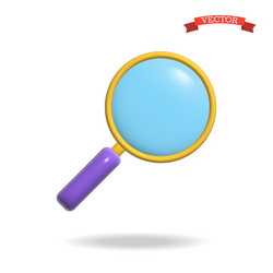 Magnifying glass glossy plastic vector