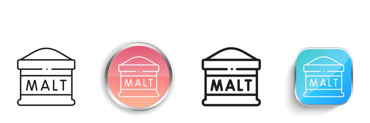 malt icon thin linear regular and button style vector image