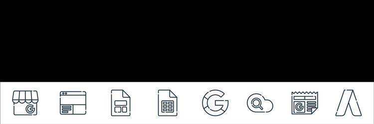 suite line icons linear set quality vector image