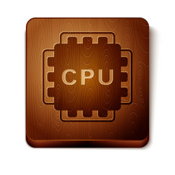 Brown computer processor with microcircuits cpu vector