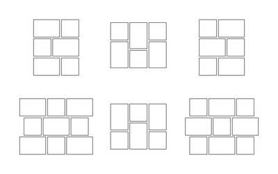 frame collage from square and rectangle shape vector image