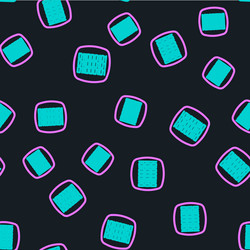 line binary code icon isolated seamless pattern vector image