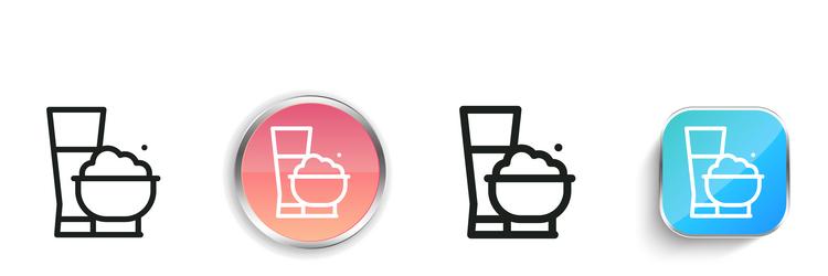 malt icon thin linear regular and button style vector image