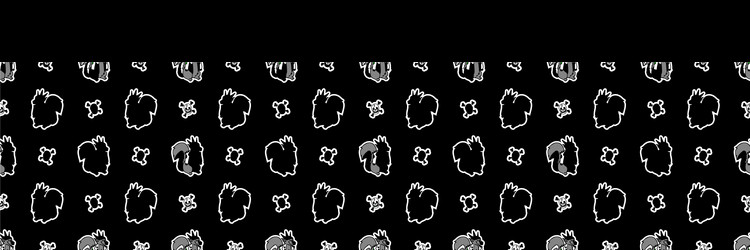 Punk rock pigeon seamless border simple Royalty Free Vector