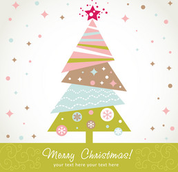 Christmas Tree Festive Illustration Vector Image
