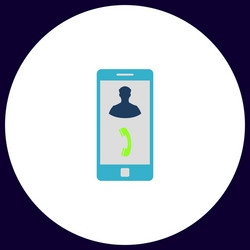 incoming call computer symbol vector image
