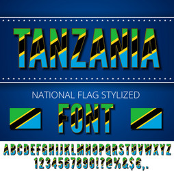 national flag font vector