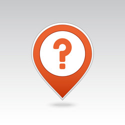 question mark pin map icon pointer markers vector image