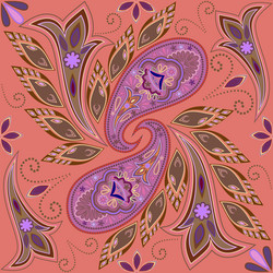 seamless colorful pattern with paisley Vector Image